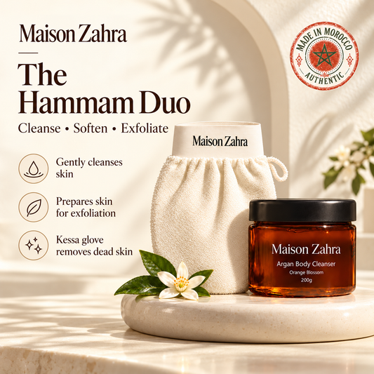 Mini Hammam Kit : Black Soap & Kessa Glove