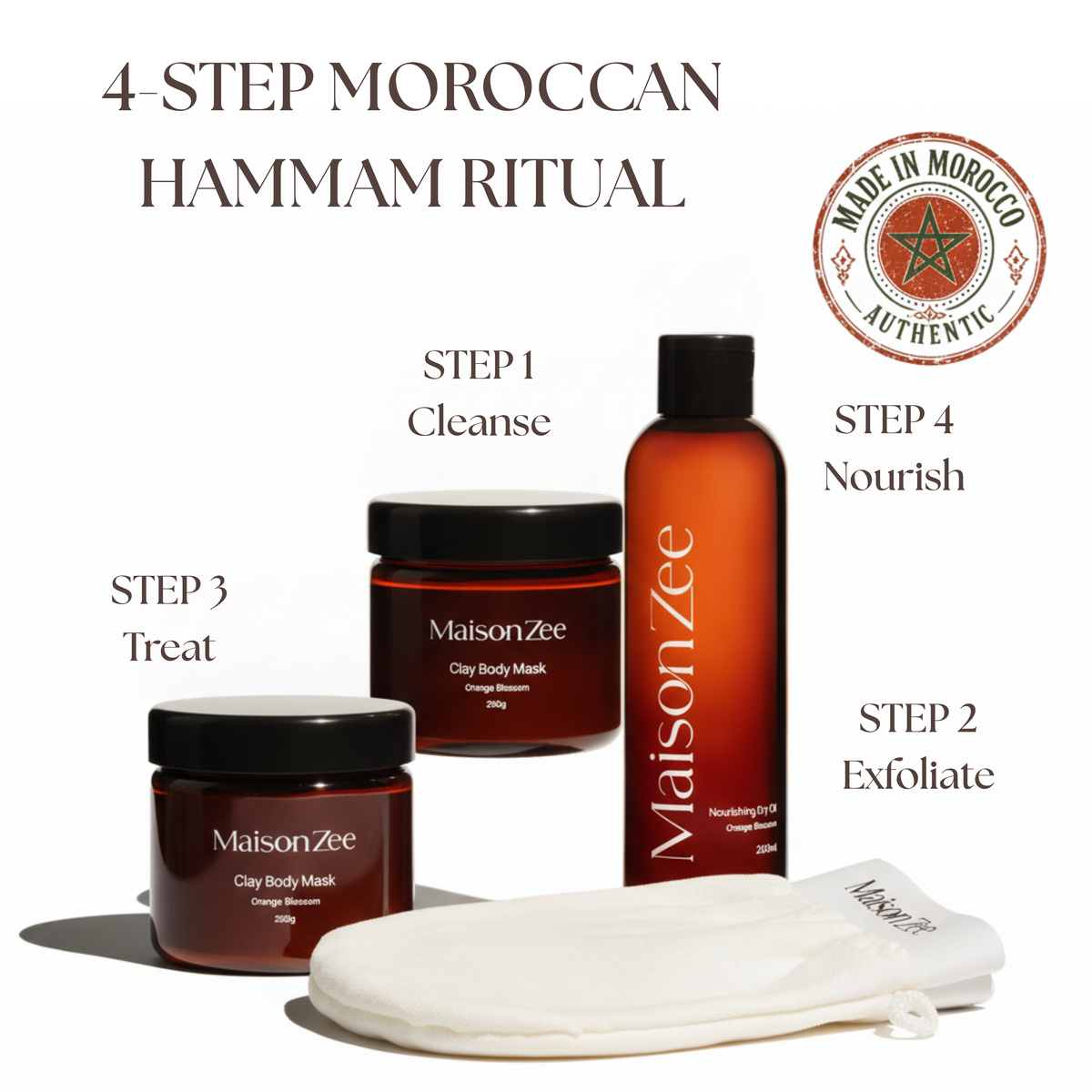 Moroccan Hammam Kit : Full Ritual Set